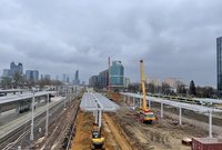 Widok z kładki na budowę peronów na stacji Warszawy Zachodniej, 12.03.2023, fot. Anna Znajewska-Pawluk