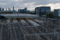 Widok ogólny na infrastrukturę i zadaszenie Stacja Warszawa Zachodnia 06.11.2023r. Autor Błażej Mstowski, PKP PLK S.A (32)