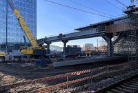 Maszyny budowlane i wykonawcy na placu budowy na stacji Warszawa Zachodnia, fot. Anna Znajewska-Pawluk