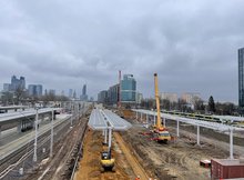 Widok z kładki na budowę peronów na stacji Warszawy Zachodniej; fot. Anna Znajewska-Pawluk
