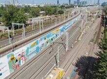 Stacja Warszawa Zachodnia widok na nowy mural fot. Adam Kundzicz (1)