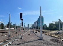 Widok na przebudowę torów podmiejskiej linii średnicowej z peronu na stacji Warszawa Zachodnia, fot. Anna Znajewska-Pawluk