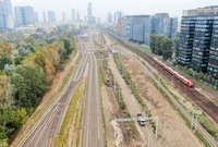 Prace torowe na odcinku z Warszawy Zachodniej do Warszawy Centralnej. fot. Artur Lewandowski