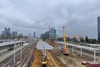 Widok z kładki na budowę peronów na stacji Warszawy Zachodniej, 12.03.2023, fot. Anna Znajewska-Pawluk
