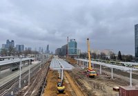 Widok z kładki na budowę peronów na stacji Warszawy Zachodniej, 12.03.2023, fot. Anna Znajewska-Pawluk