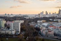 Warszawa, linia średnicowa i panorama warszawy, 28.03.2019, Autor A. Hampel