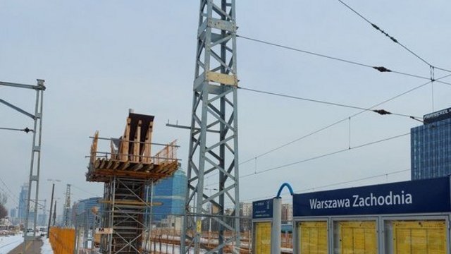 Prace na stacji Warszawa Zachodnia.