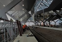 Peron nr 6. Dworzec Zachodni. Konstrukcja dachu. fot. Anna Znajewska-Pawluk