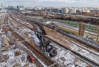 Widok na tory i wiadukt po zachodniej stronie stacji Warszawa Zachodnia, fot. Artur Lewandowski