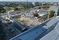Fragment hali peronowej. Wykop pod budowę tunelu tramwajowego fot. Artur Lewandowski