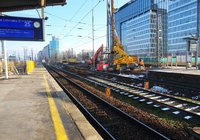 Prace prowadzone na stacji Warszawa Zachodnia, 12.01.2021 r., Autor. Błażej Mstowski