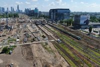 Widok z góry na stację Warszawa Zachodnia od strony zachodniej, fot. Artur Lewandowski