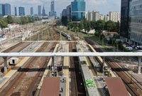 Konstrukcja kładki nad peronami Warszawy Zachodniej fot. Artur Lewandowski